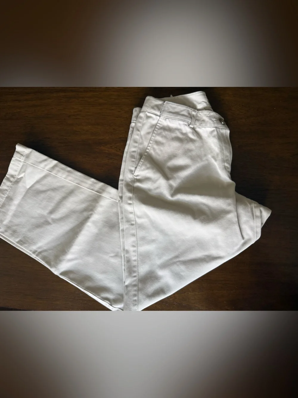 Classic White Straight-Leg Pants